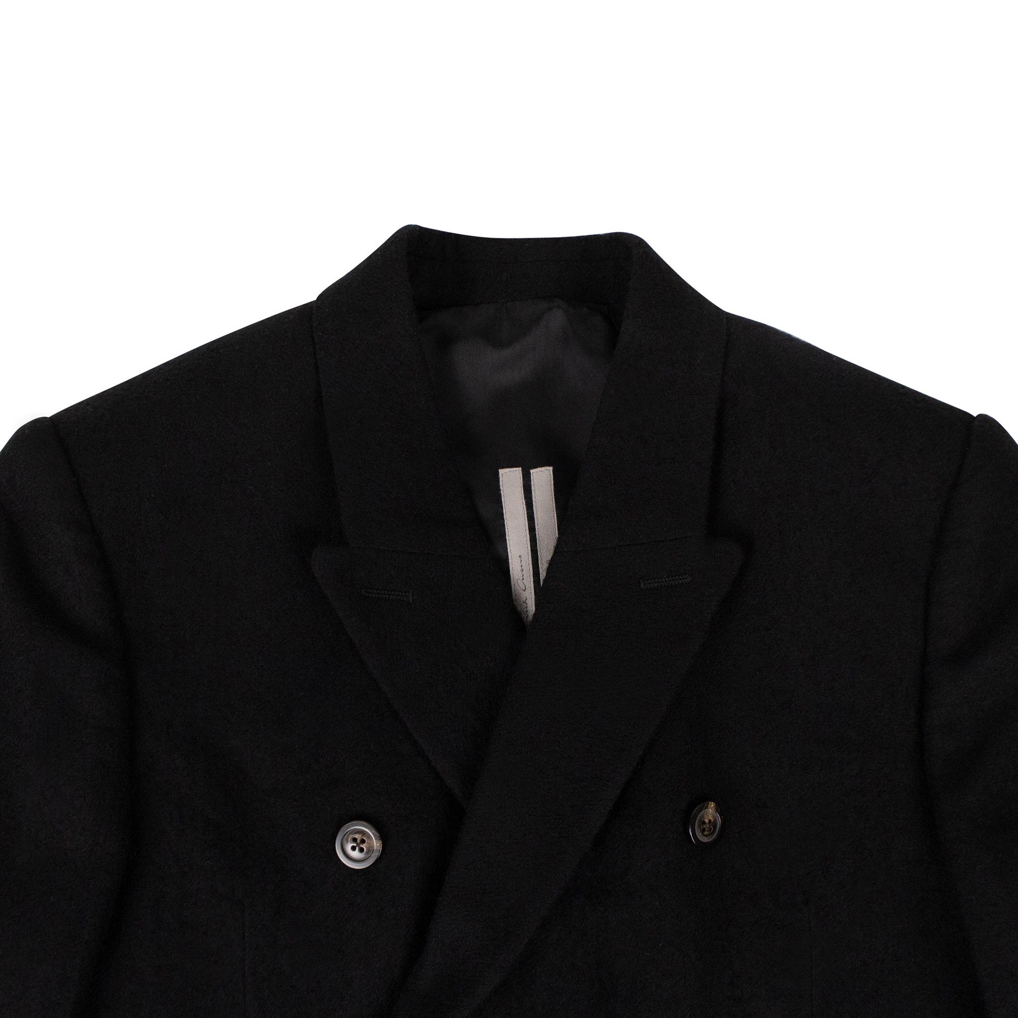 Buy Rick Owens Wool JMF Cropped Blazer Jacket 'Black' - RU19F4753
