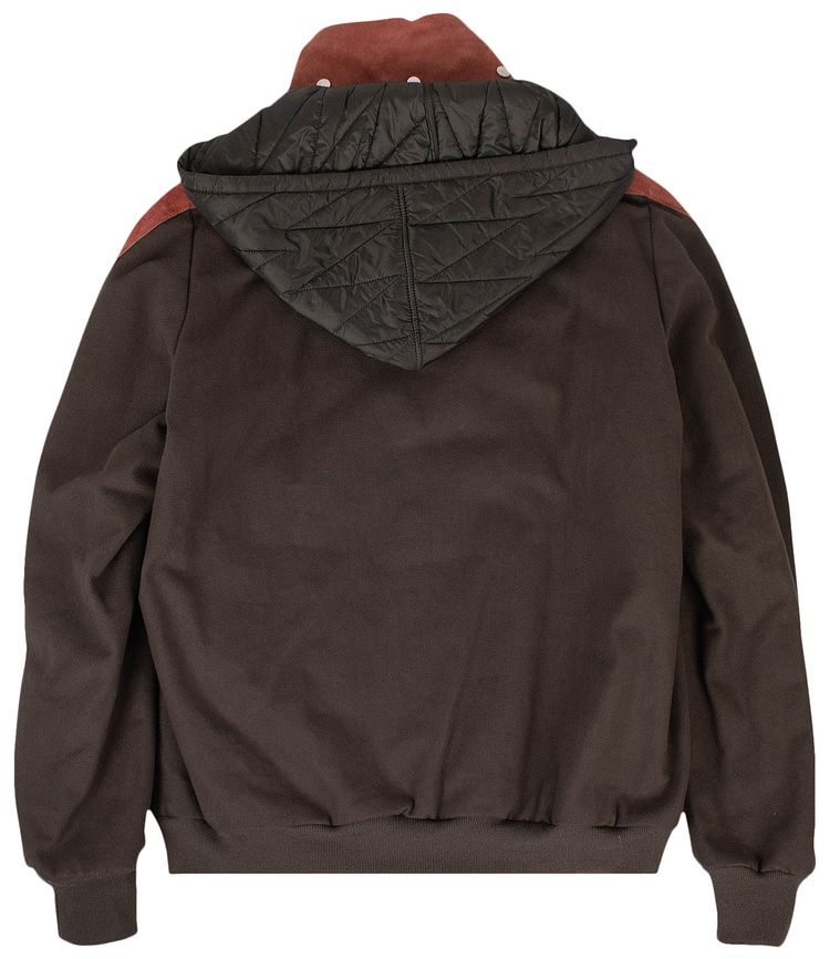Rick Owens Padded Hooded Jacket Dark RustBurnt Pink
