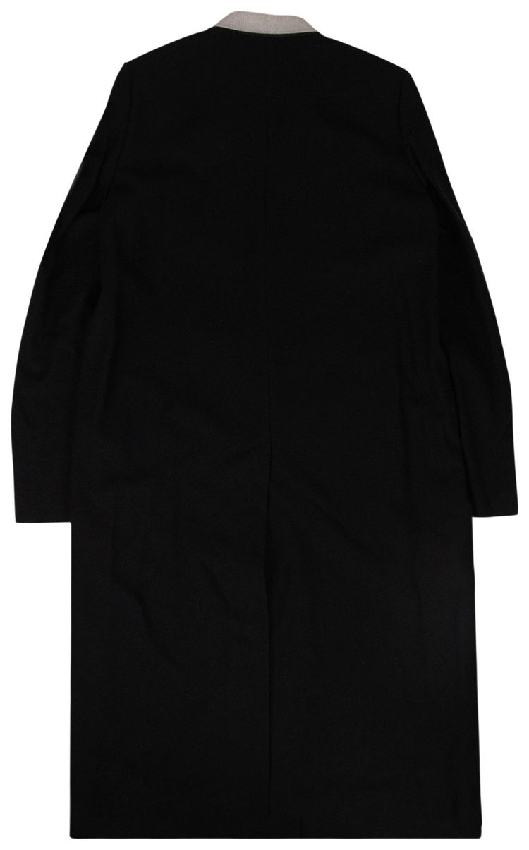Rick Owens Wool Graffiti Coat BlackSilver