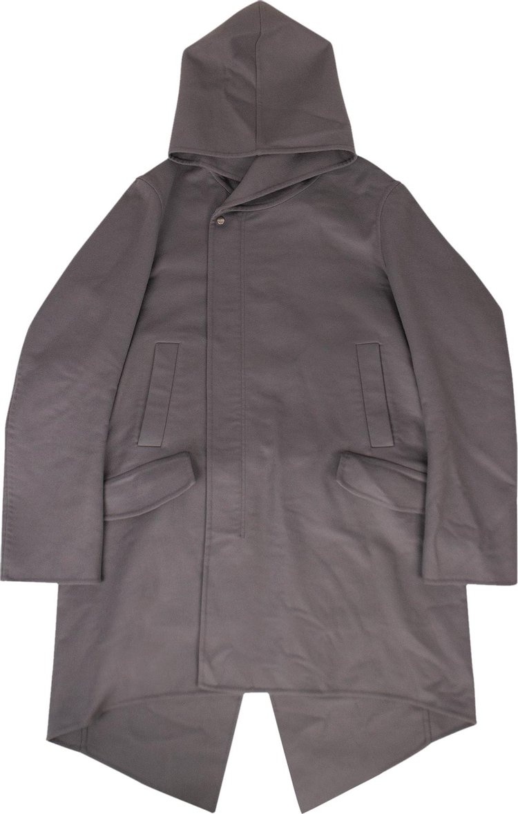 Rick Owens Wool Slab Hooded Coat 'Blue Gray'