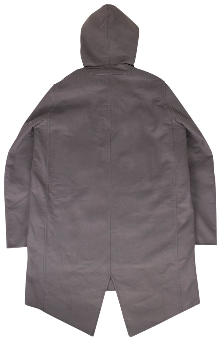 Rick Owens Wool Slab Hooded Coat Blue Gray