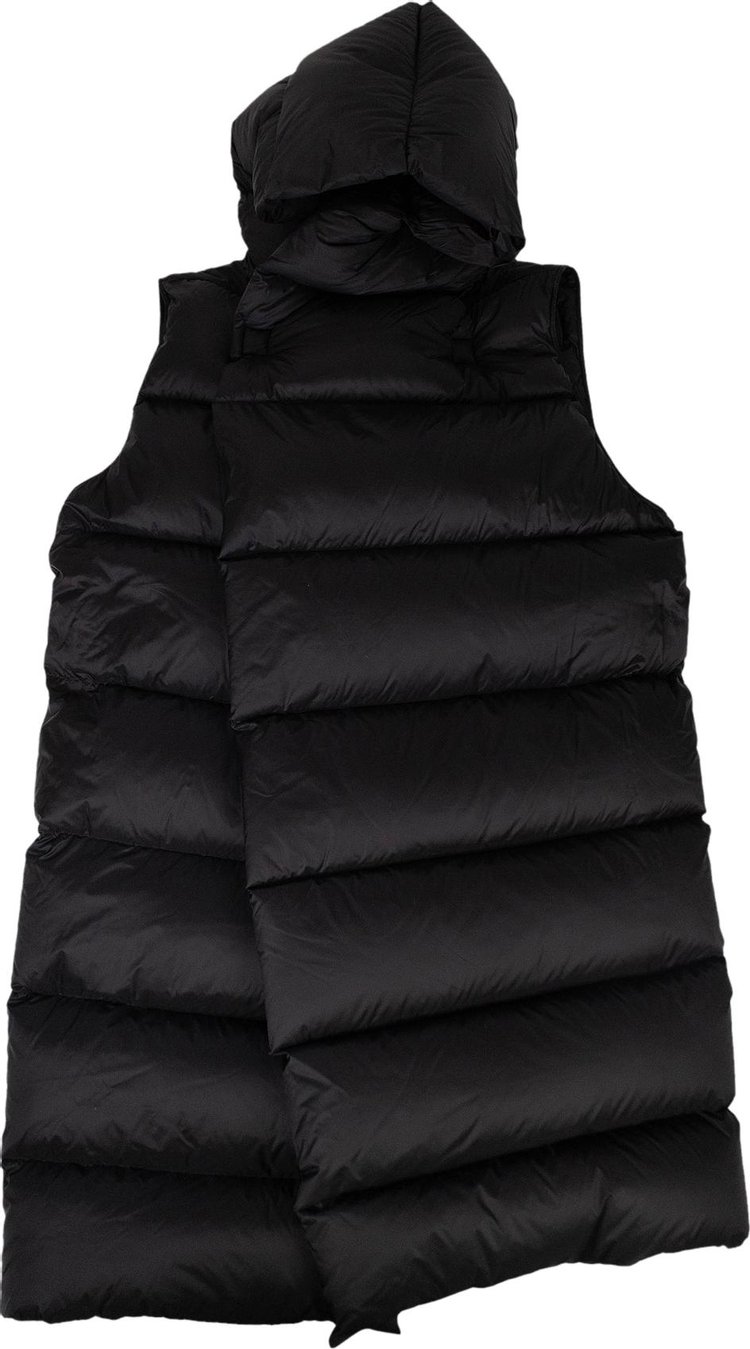Rick Owens Down Quilted Puffer Long Vest Jacket 'Black'