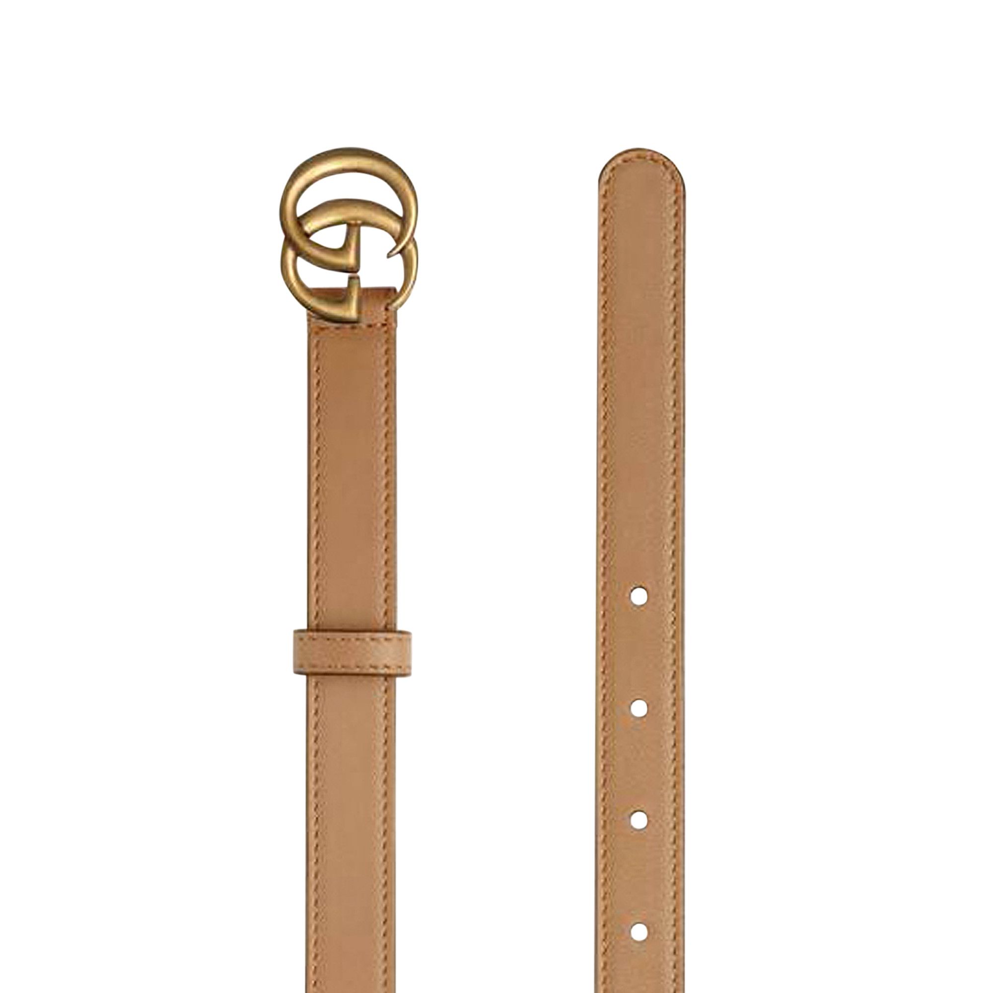 Buy Gucci Thin Belt With Double G Buckle Natural 409417 AP00T 2845 GOAT