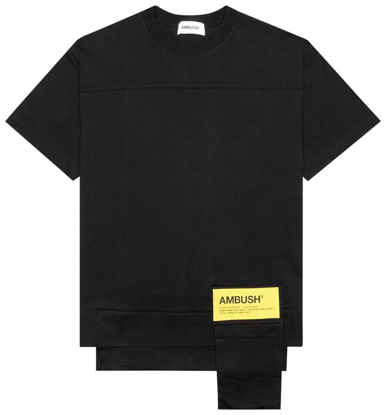 Ambush Waist Pocket T Shirt BlackYellow