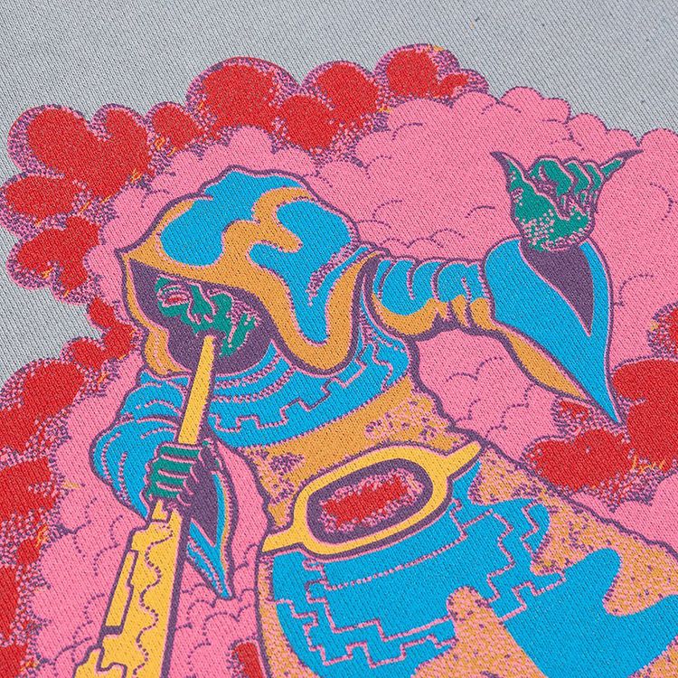 Brain Dead Will Sweeney Wizard Print Hooded Sweatshirt Slate