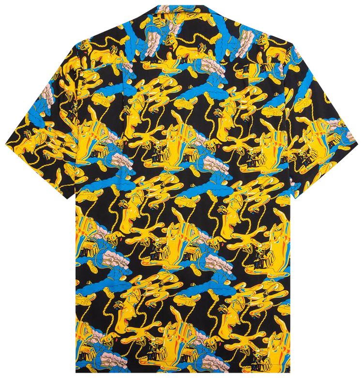Brain Dead Jonny Negron Bondage Printed Short Sleeve Hawaiian Shirt Black