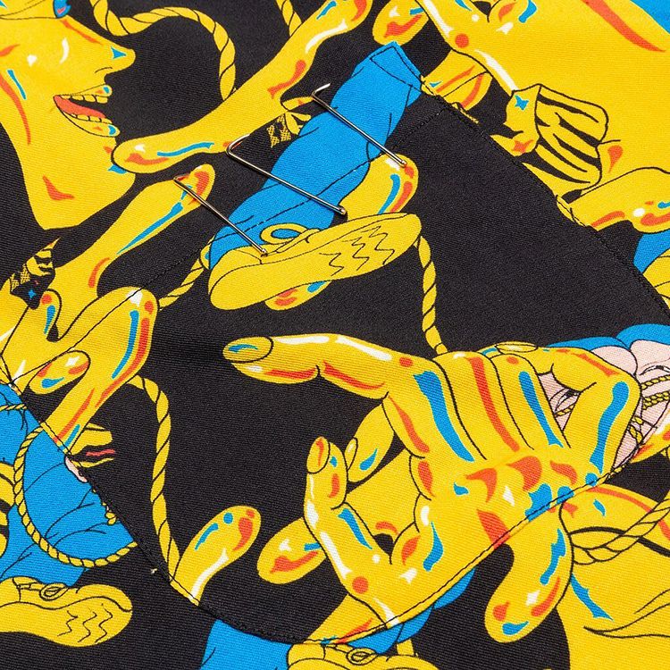 Brain Dead Jonny Negron Bondage Printed Short Sleeve Hawaiian Shirt Black