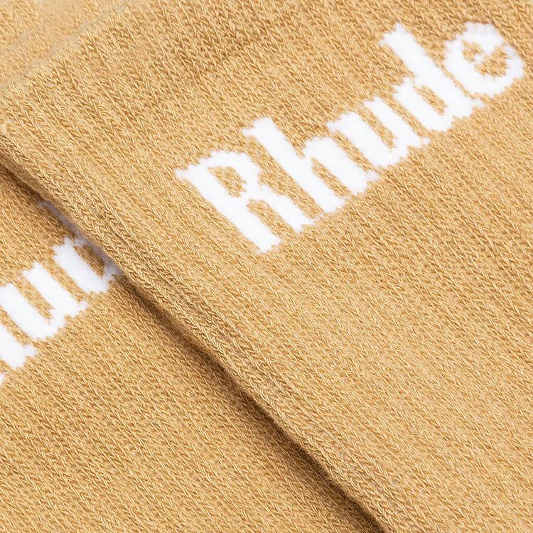 Rhude Solid Logo Sock Sand