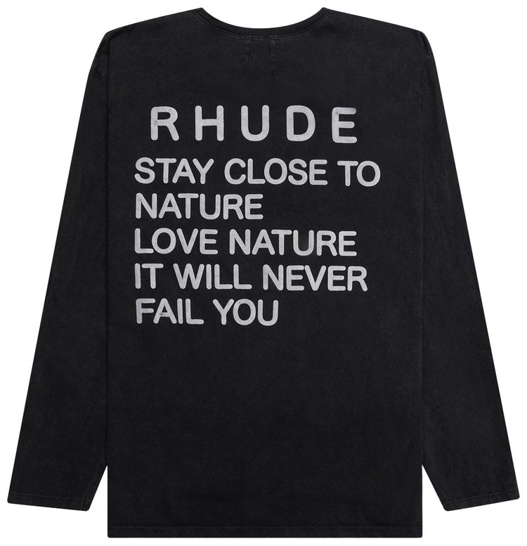 Rhude Lions Long Sleeve Tee Black