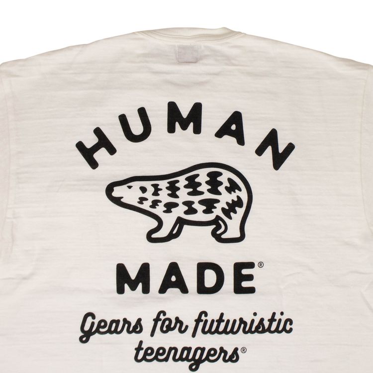 Human Made Polar Bear Logo Pocket Short Sleeve T Shirt White