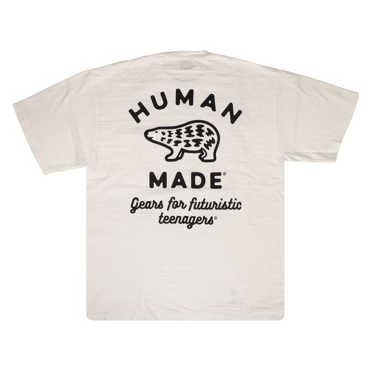 Human Made Polar Bear Logo Pocket Short Sleeve T Shirt White