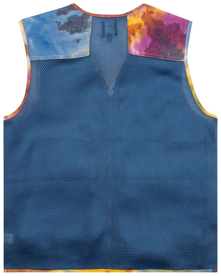 Brain Dead Dyed Canvas Spacer Mesh Tactical Vest Tie Dye