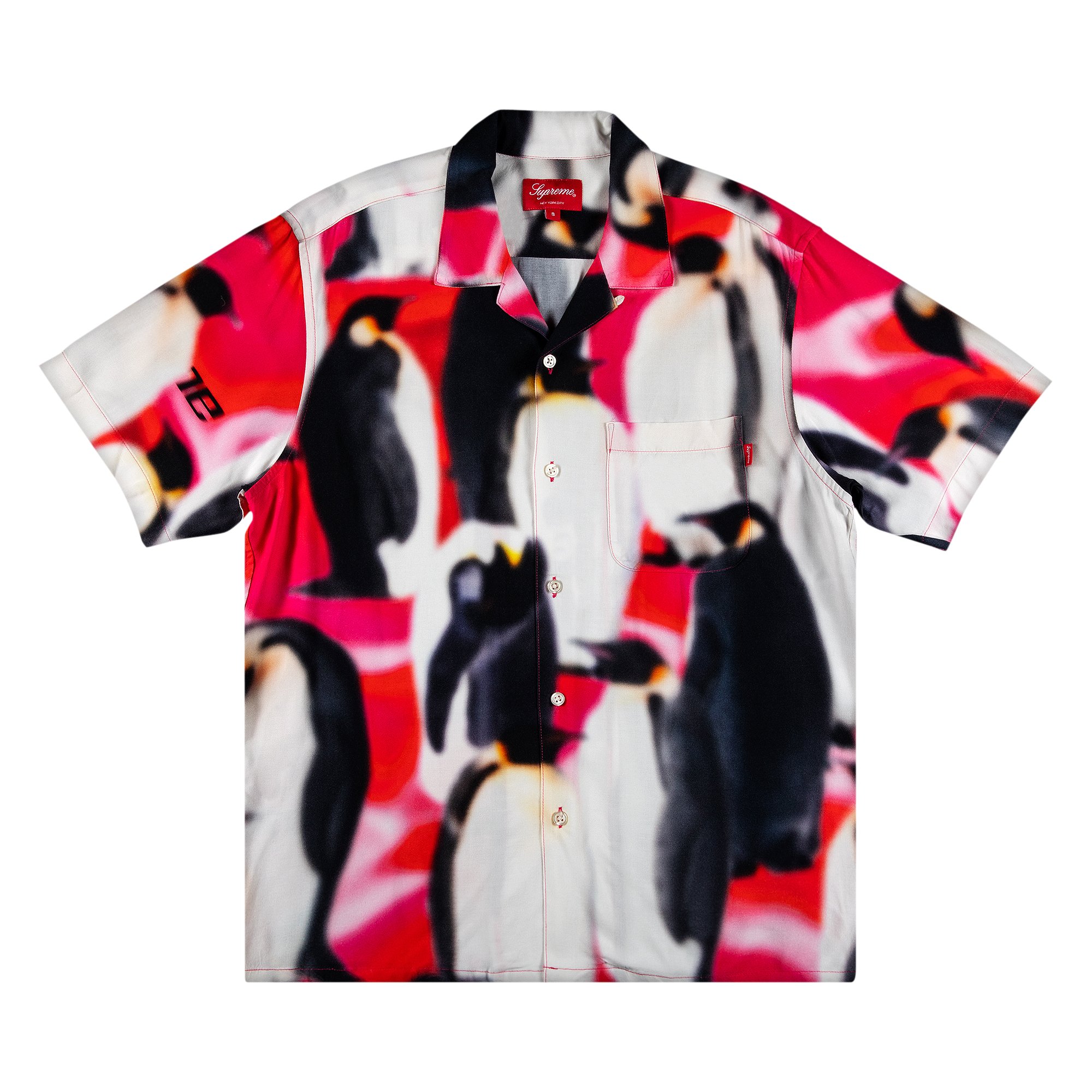 Supreme Penguins Rayon Short-Sleeve Shirt 'Pink'