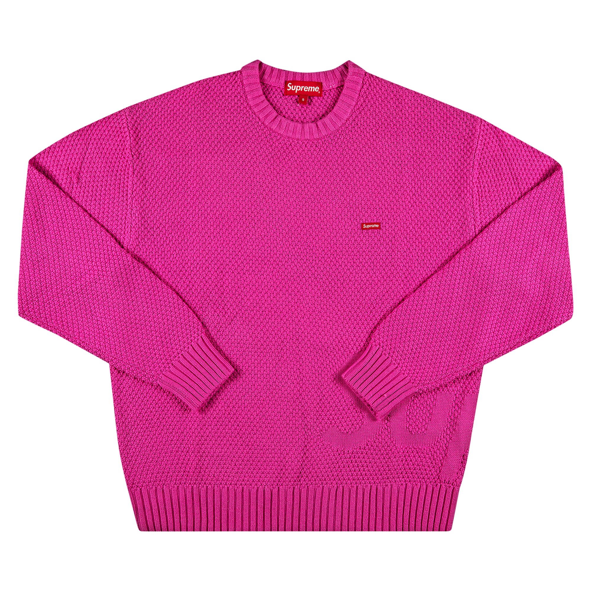 Supreme Textured Small Box Sweater 'Pink'
