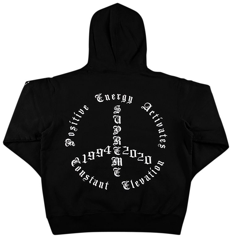 Supreme Peace Hooded Sweatshirt Black