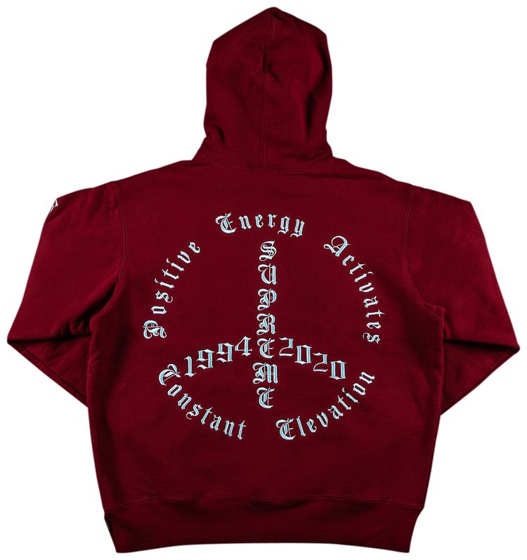 Supreme Peace Hooded Sweatshirt Cardinal