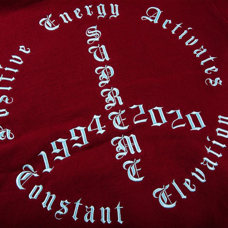 Supreme Peace Hooded Sweatshirt Cardinal