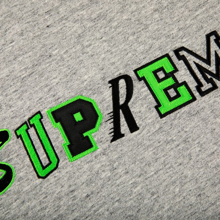 Supreme Collage Logo Short Sleeve Top Heather Grey
