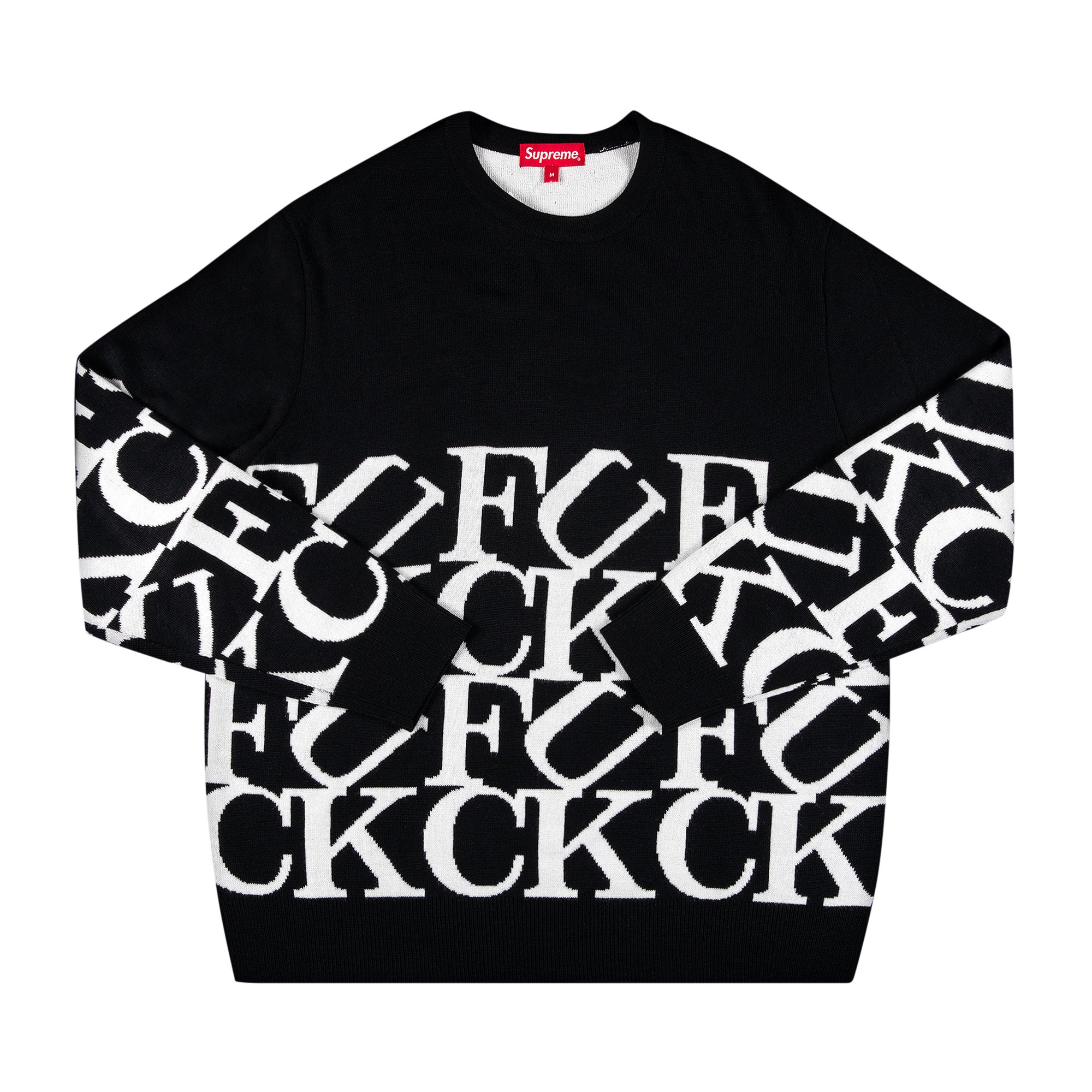 正規取扱店 Fuck 20SS Supreme Sweater ブラック　L 黒 ニット/セーター
