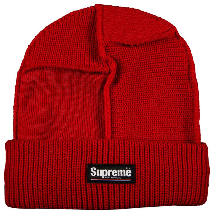 Supreme Paneled Seam Beanie Red