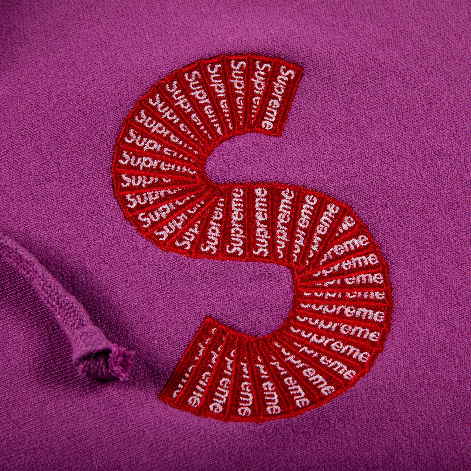 Buy Supreme S Logo Hooded Sweatshirt 'Bright Purple Buy Supreme S Logo Hooded Sweatshirt 'Bright Purple