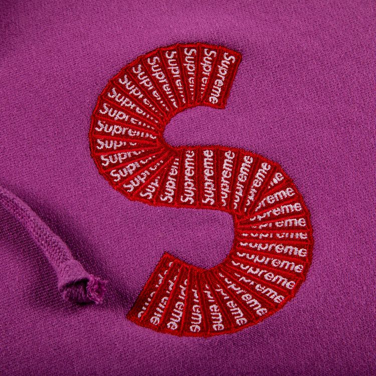 Supreme S Logo Hooded Sweatshirt Bright Purple