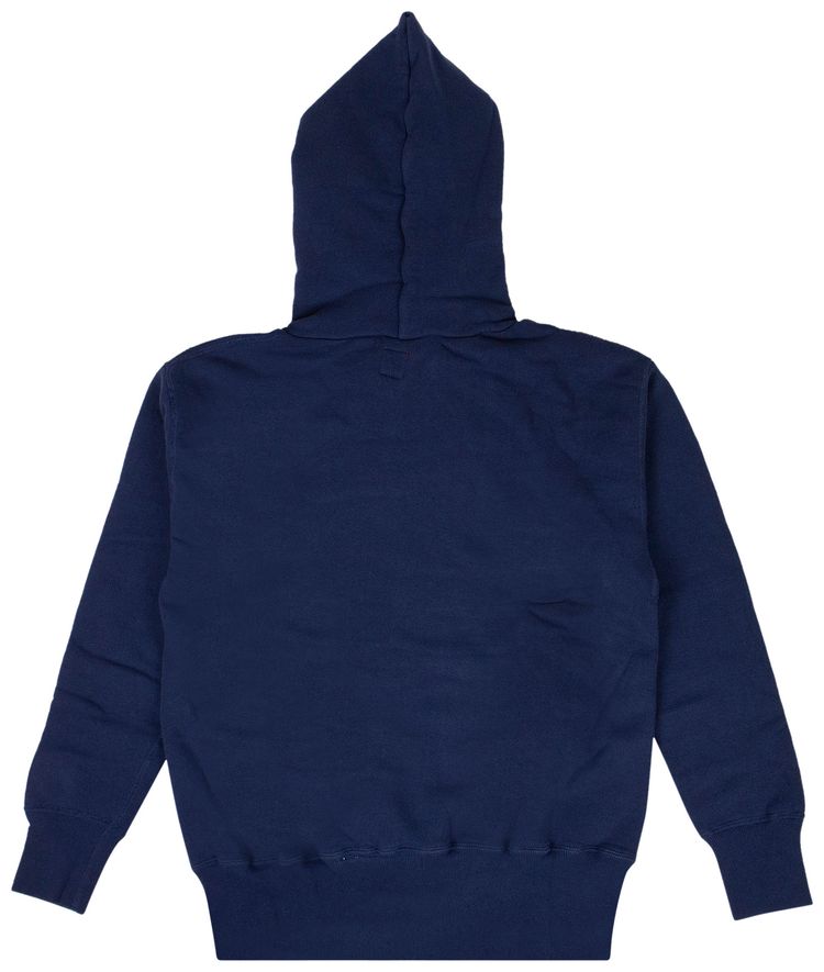 Human Made Logo Hooded Sweatshirt Navy Blue