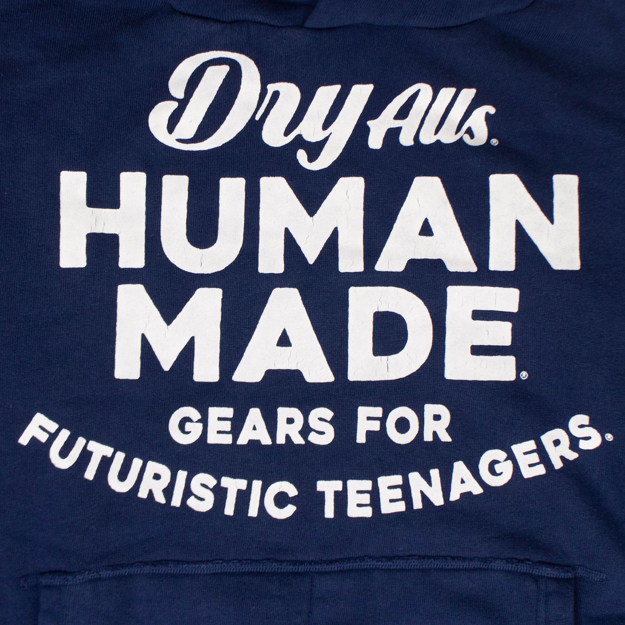 Buy Human Made Logo Hooded Sweatshirt 'Navy Blue' - HM19CS005 NAVY