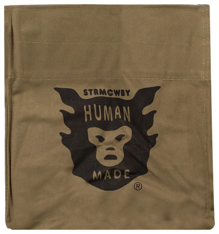 Human Made Large Box Tote Bag Olive Green