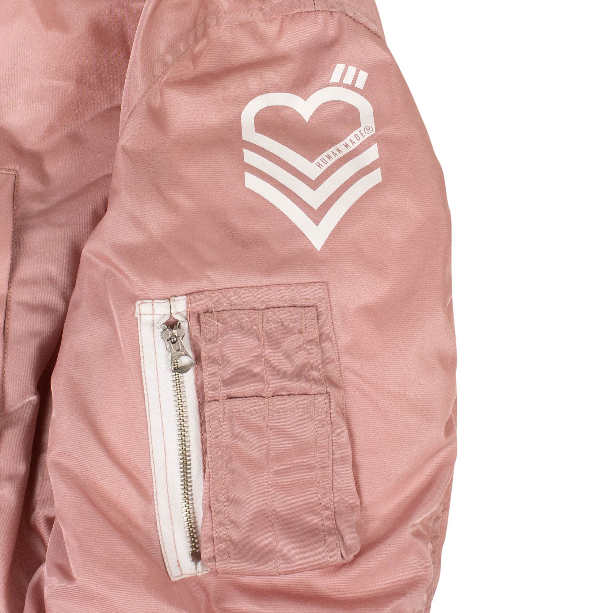 Buy Human Made Satin Flight Puffer Bomber Jacket 'Pink