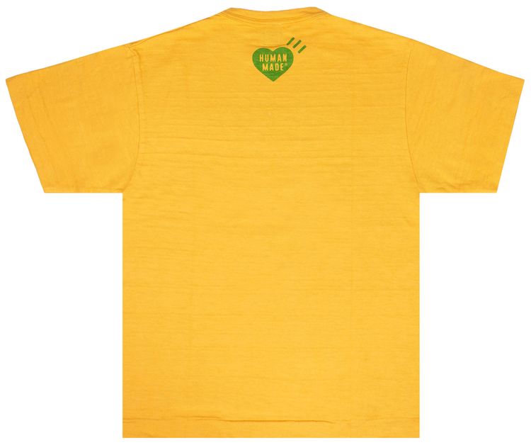 Human Made Face Logo Short Sleeve T Shirt YellowGreen