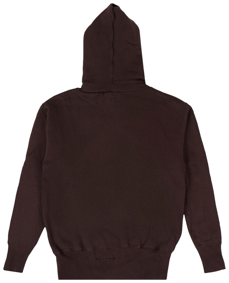 Human Made Logo Hooded Sweatshirt Brown