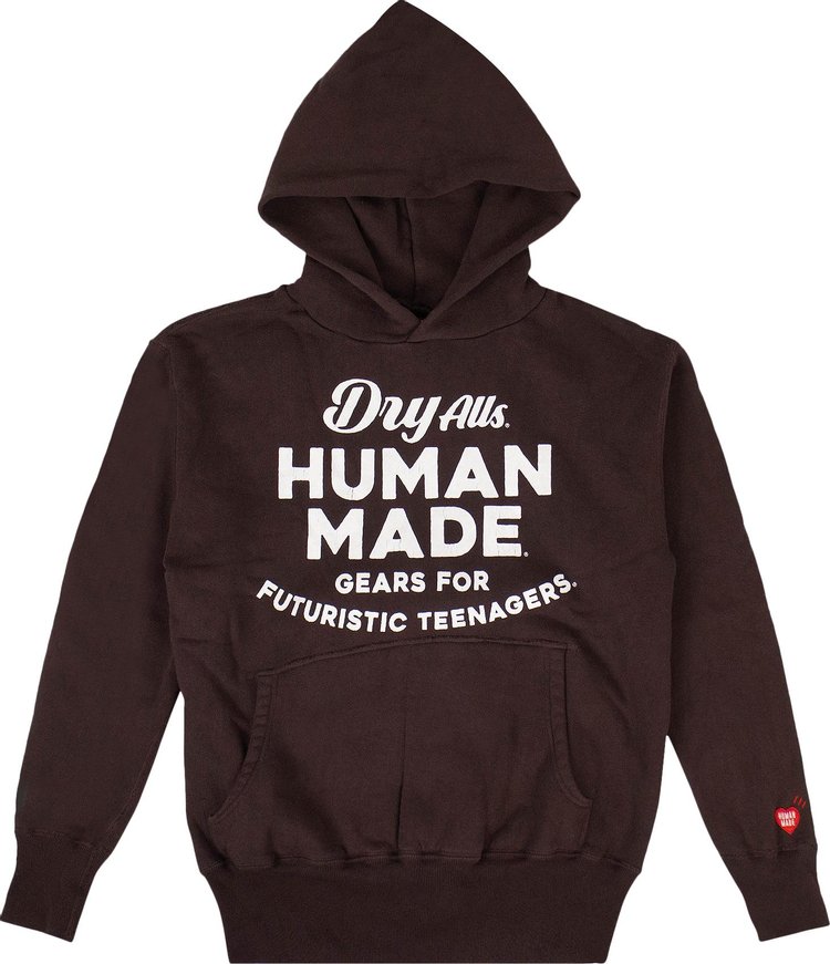 Human Made Logo Hooded Sweatshirt 'Brown'