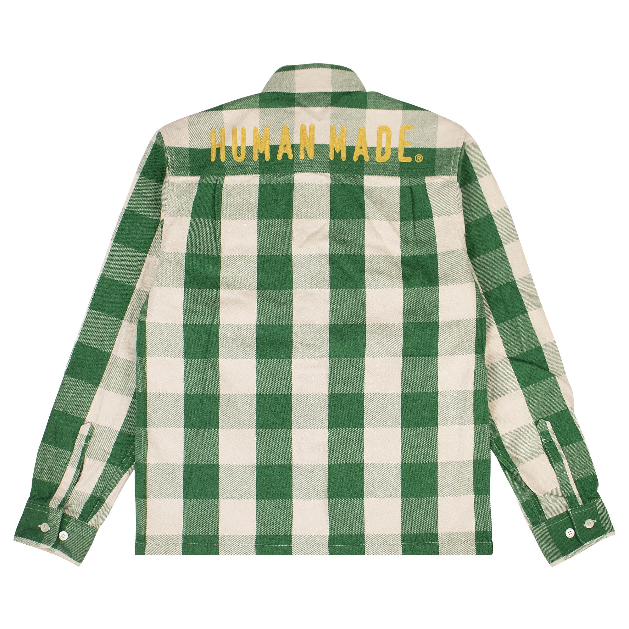 Buy Human Made Flannel Checkered Button Down Shirt 'Green
