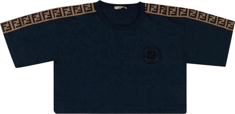 Fendi Fendirama Cropped T-Shirt 'Blue'