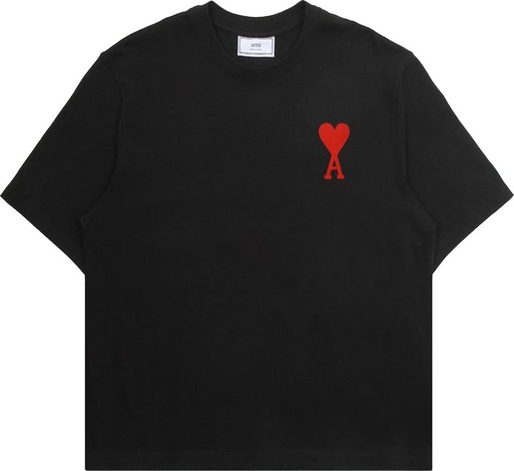 Ami Chain Stitch T-Shirt 'Black'