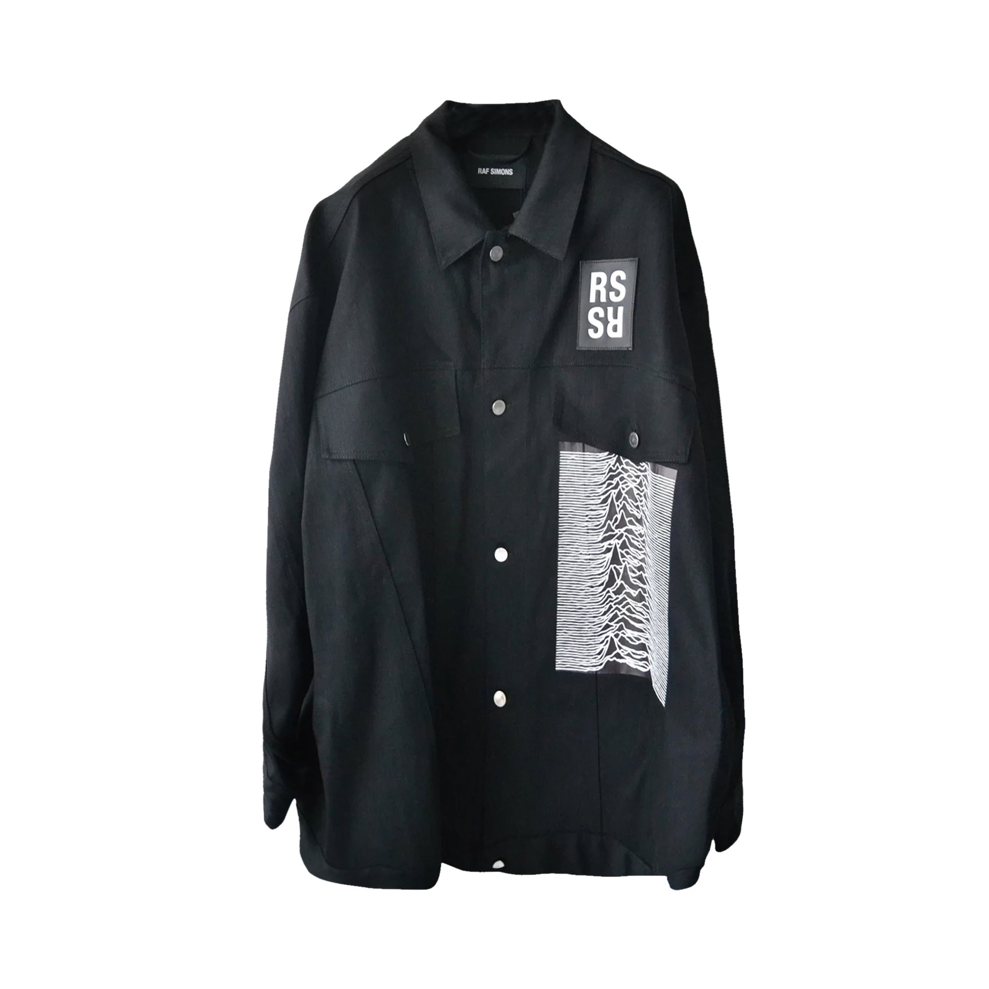 Raf Simons Redux Joy Division-Print Denim Jacket 'Black' | GOAT
