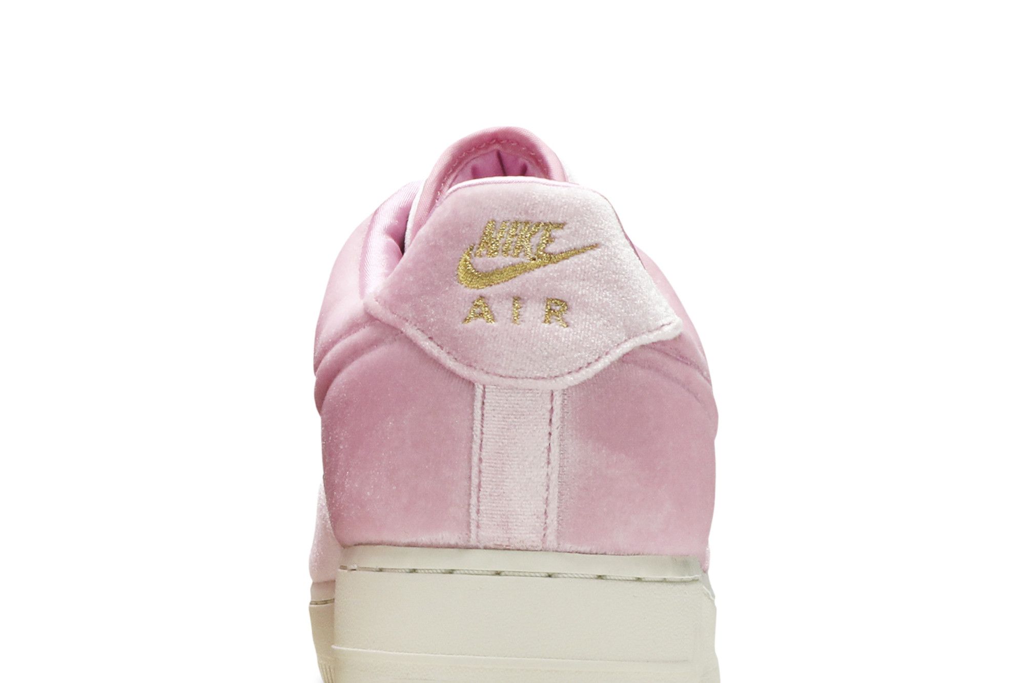 Pink velour air force 1 sale