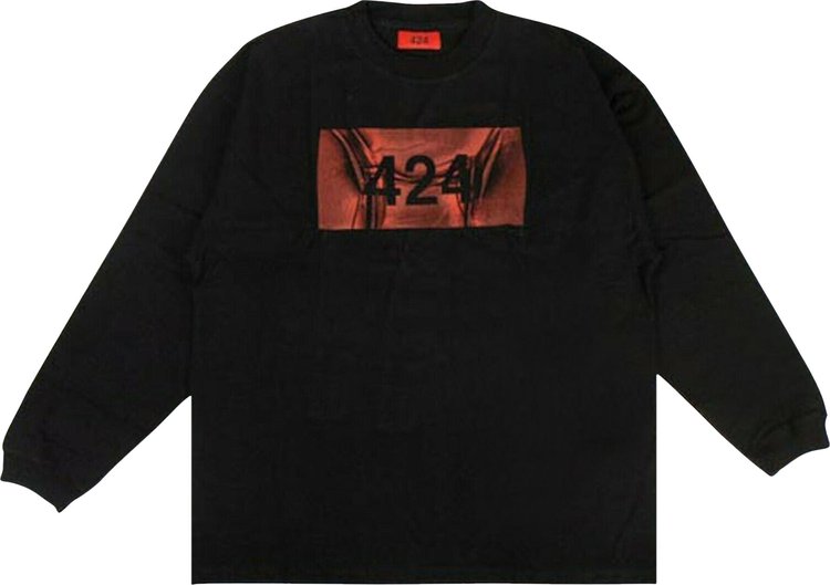 424 Label Long-Sleeve T-Shirt 'Black'
