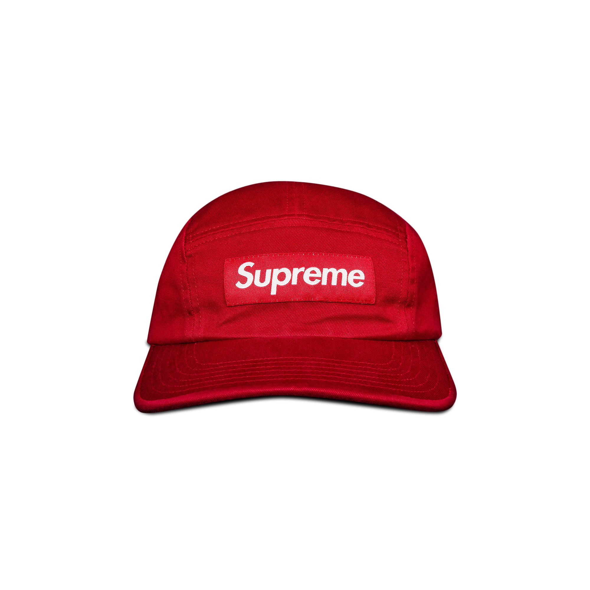 Supreme Washed Chino Twill Camp Cap 'Red'
