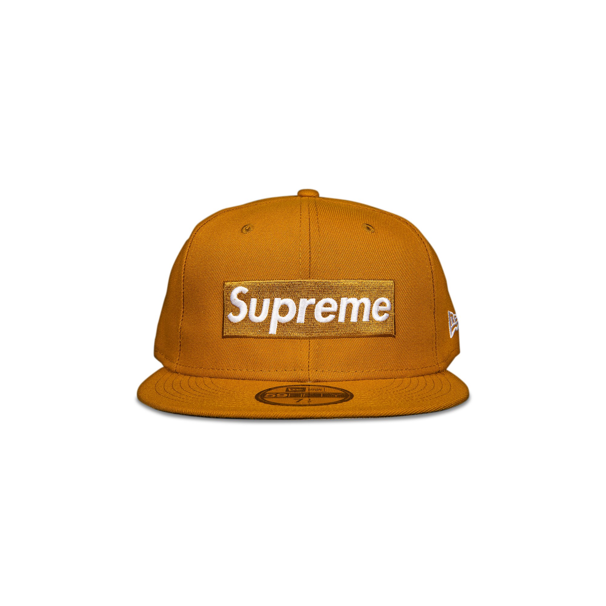 Supreme x New Era Champions Box Logo Hat 'Wheat'