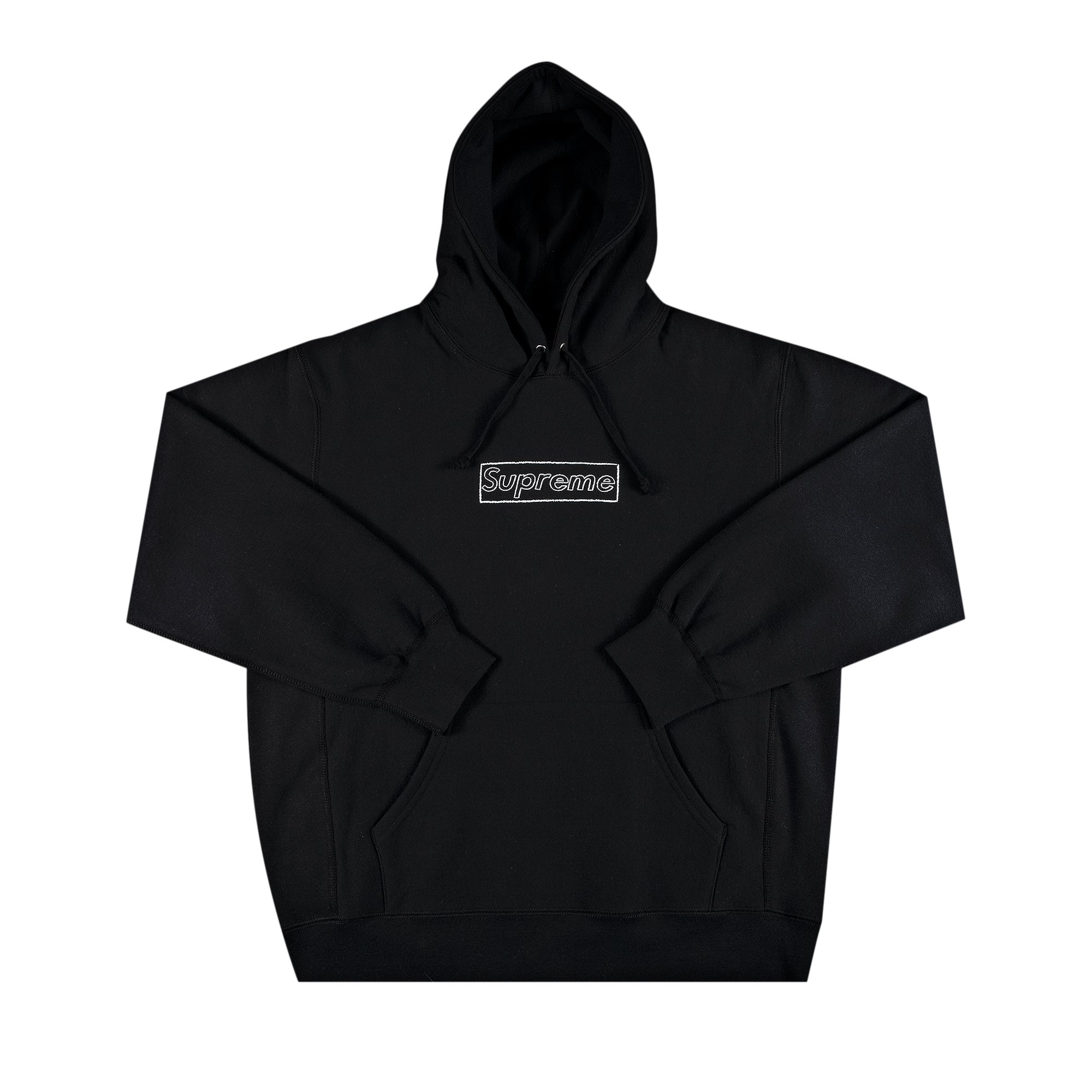 Buy Supreme x KAWS Chalk Logo Hooded Sweatshirt 'Black' - SS21SW39