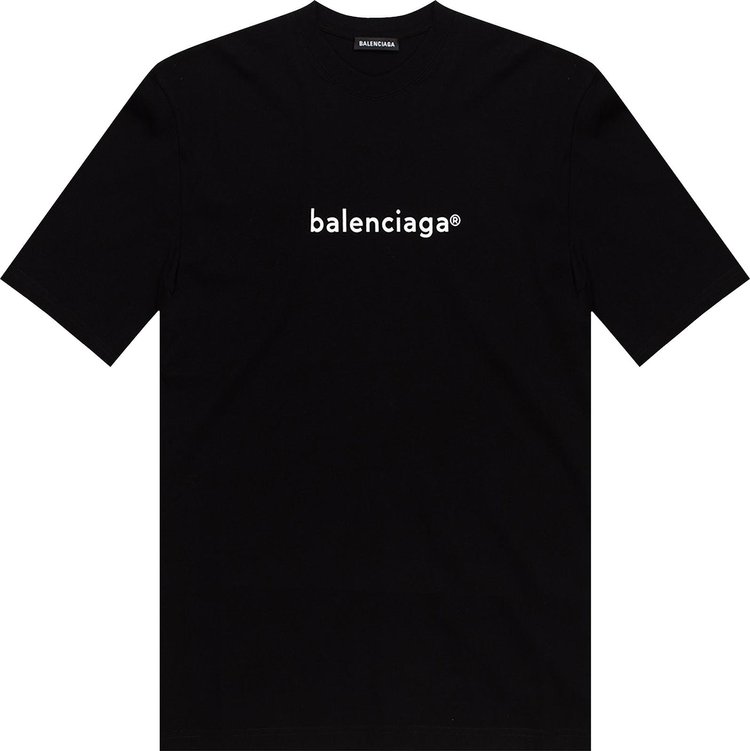 Buy Balenciaga New Copyright T-Shirt 'Black/White' - 612966 TIV54 1070 ...