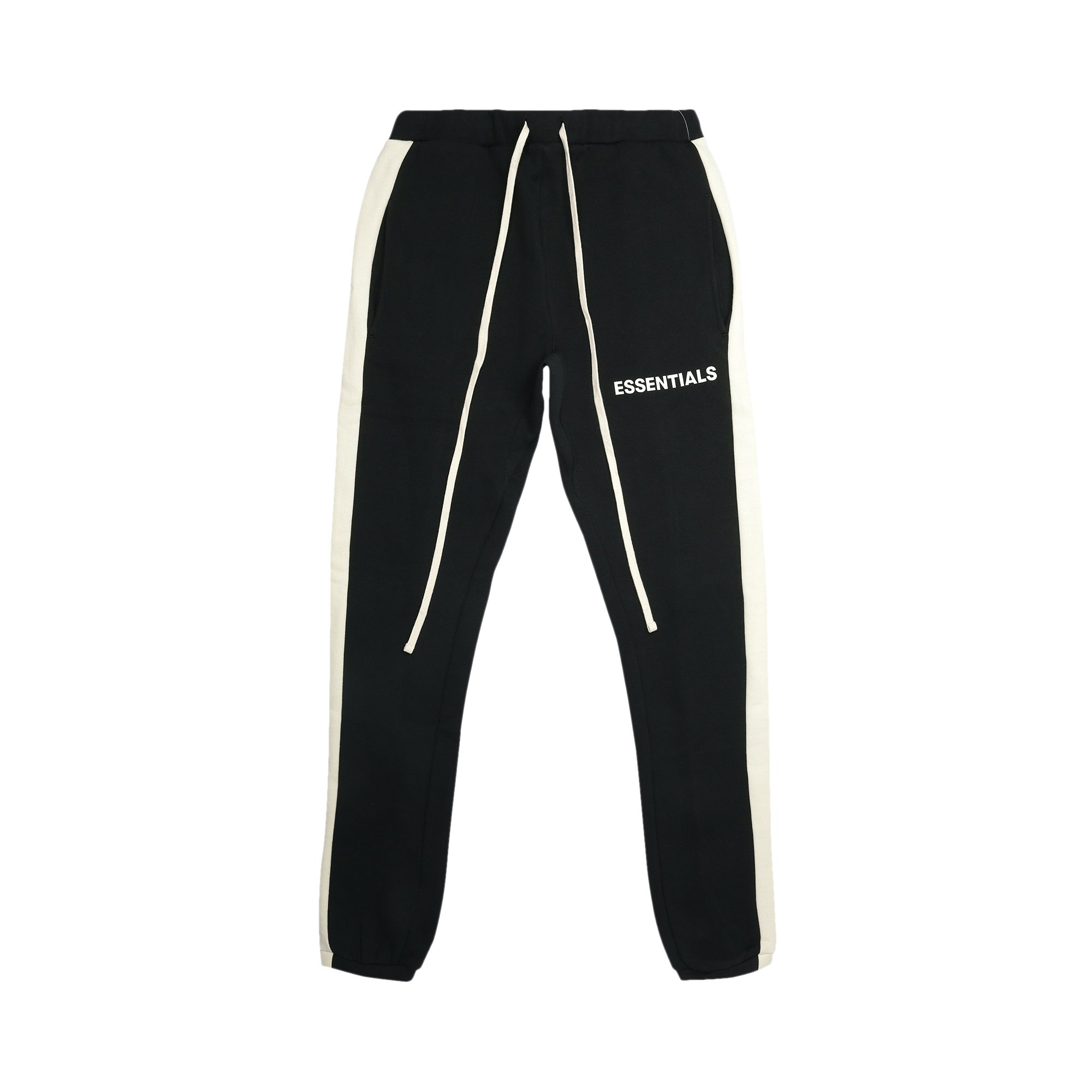 Buy Fear of God Essentials Side Stripe Sweatpants 'Black' - 0130 