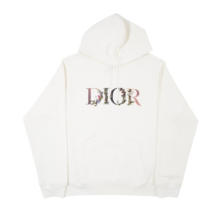 Dior Flowers Embroidered Hoodie 'White'