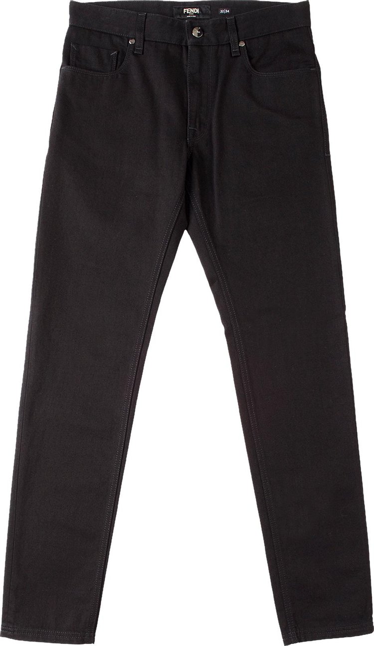 Fendi Skinny FF Degrade Pocket Detail Jeans 'Black'
