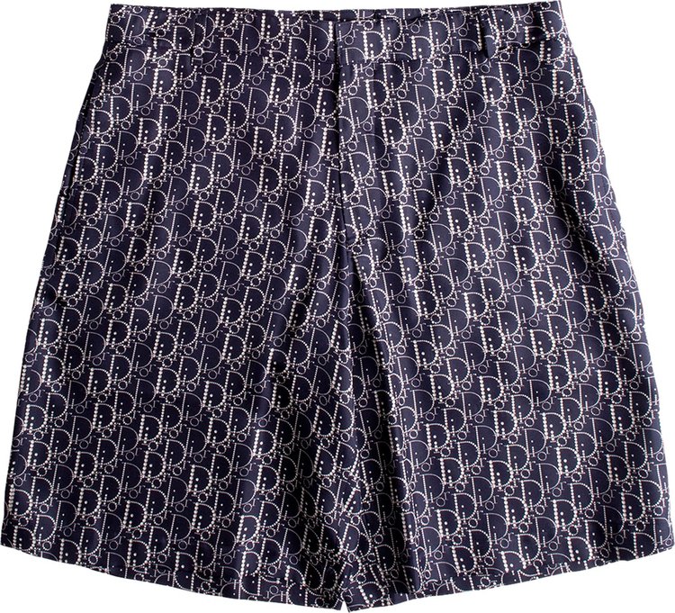 Dior Silk Pearl Shorts 'Navy Blue'