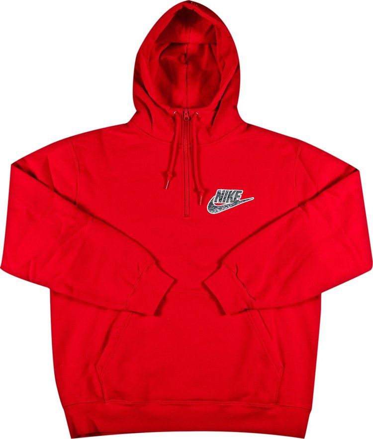 Supreme x Nike Hooded Sweatshirt 'Red' | GOAT