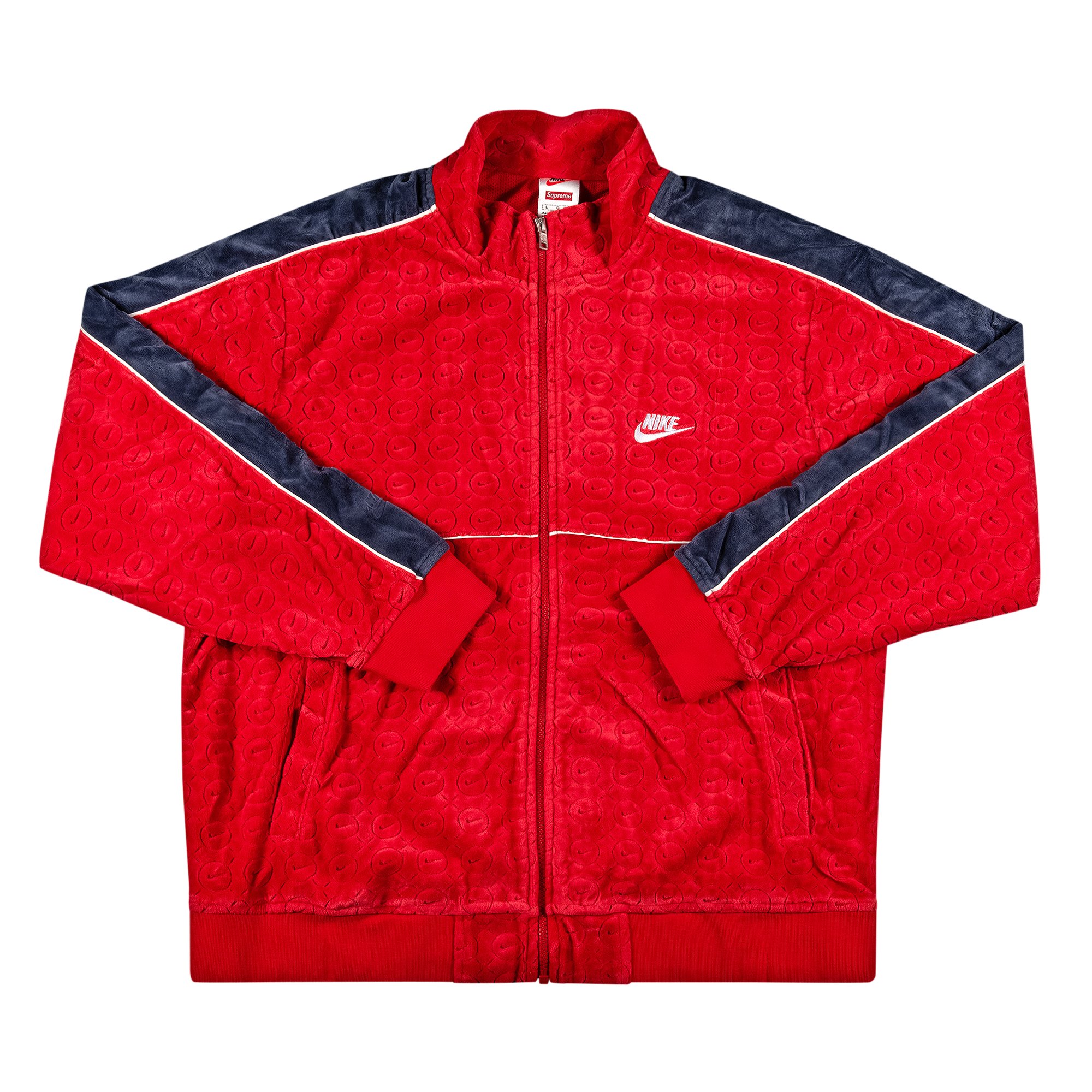 Supreme x Nike Velour Track Jacket 'Red' | GOAT