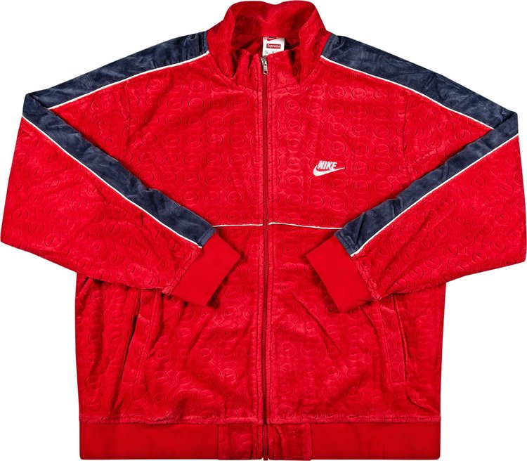 Supreme x Nike Velour Track Jacket 'Red'